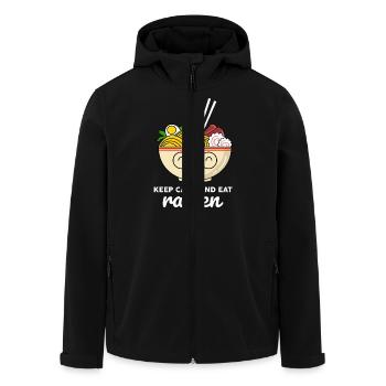 Keep Calm and Eat Ramen - Men’s Recycled Softshell Jacket by Stanley/Stella - black - Front - AI Model Male 185 light (185cm)