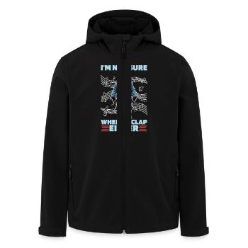 Music Director I'm Not Sure When To Loves Music - Men’s Recycled Softshell Jacket by Stanley/Stella - black - Front - AI Model Male 185 light (185cm)
