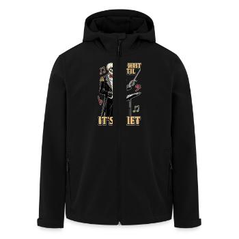 Music Director I'll Wait Until It's Choir Director - Men’s Recycled Softshell Jacket by Stanley/Stella - black - Front - AI Model Male 185 light (185cm)