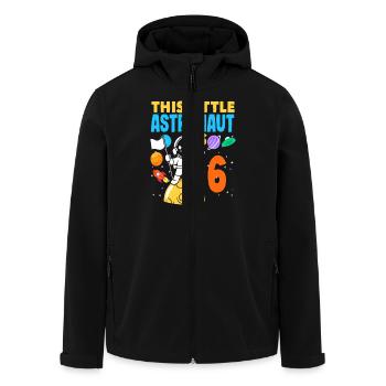 Un petit astronaute fête ses 6 ans - Veste softshell homme en polyester recyclé Stanley/Stella - noir - Devant - AI Model Male 185 light (185cm)