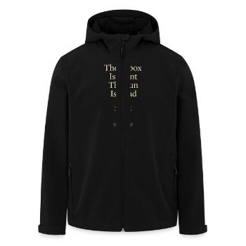 Aus Dem Ferienmodus Aus Dem Büro Queen Vacation - Recycelte Männer Softshell-Jacke von Stanley/Stella - Schwarz - Vorne - AI Model Male 185 light (185cm)