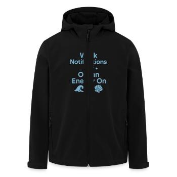 À partir du mode vacances du bureau de Queen Vacation - Veste softshell homme en polyester recyclé Stanley/Stella - noir - Devant - AI Model Male 185 light (185cm)