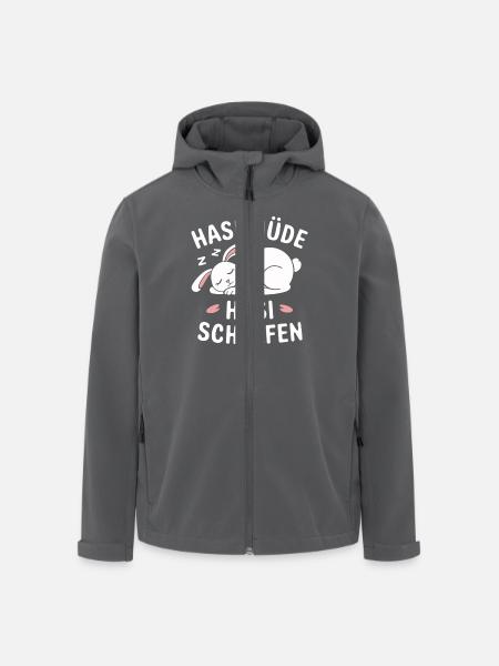Hasi Müde Hasi Schlafen - Recycelte Männer Softshell-Jacke von Stanley/Stella - Schwarz