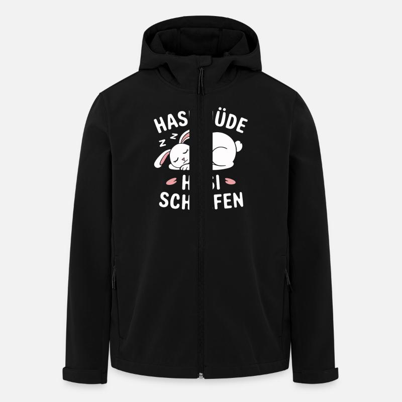 Hasi Müde Hasi Schlafen - Recycelte Männer Softshell-Jacke von Stanley/Stella - Schwarz