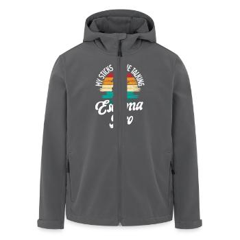 Escrima Arnis Martial Arts My Sticks Do The Talking - Men’s Recycled Softshell Jacket by Stanley/Stella - anthracite - Front - AI Model Male 185 light (185cm)