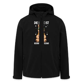 Die Lage Ist Besäufniserregend - Recycelte Männer Softshell-Jacke von Stanley/Stella - Schwarz - Vorne - AI Model Male 185 light (185cm)