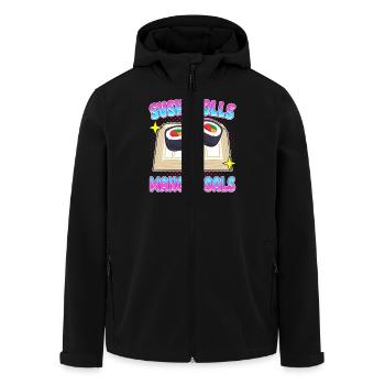 Kawaii Japonais Anime Manga Otaku Sushi - Veste softshell homme en polyester recyclé Stanley/Stella - noir - Devant - AI Model Male 185 light (185cm)