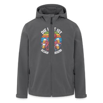 Chemise drôle d’alcool - Veste softshell homme en polyester recyclé Stanley/Stella - noir - Devant - AI Model Male 185 light (185cm)