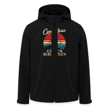 Cool Grandpas Walking Mountaineering Retro Grandpa - Men’s Recycled Softshell Jacket by Stanley/Stella - black - Front - AI Model Male 185 light (185cm)