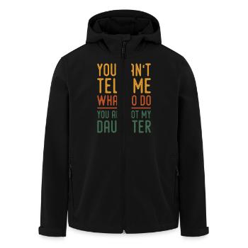 Funny Dad Tees Father Daddy Papa From Daughter Dad - Men’s Recycled Softshell Jacket by Stanley/Stella - black - Front - AI Model Male 185 light (185cm)
