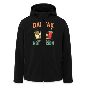 Dad Tax Making Sure It's Not Poison - Men’s Recycled Softshell Jacket by Stanley/Stella - black - Front - AI Model Male 185 light (185cm)
