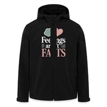 Therapy Affirmation Mindfulness Quote Feelings - Men’s Recycled Softshell Jacket by Stanley/Stella - black - Front - AI Model Male 185 light (185cm)