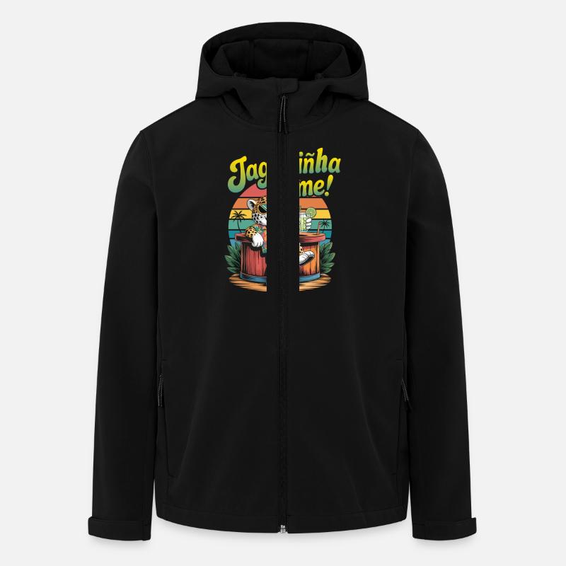 Jaguar with Capirinha - Men’s Recycled Softshell Jacket by Stanley/Stella - black