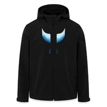 Wal und Taucher Whale and Diver - Recycelte Männer Softshell-Jacke von Stanley/Stella - Schwarz - Vorne - AI Model Male 185 light (185cm)