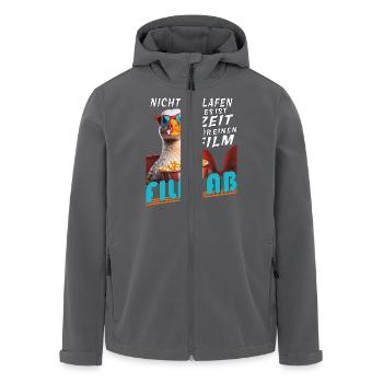 GOOSE NOT SLEEPING TIME FOR MOVIE - Men’s Recycled Softshell Jacket by Stanley/Stella - anthracite - Front - AI Model Male 185 light (185cm)