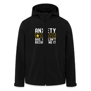 Anxiety disorder Anxiety disorder - Men’s Recycled Softshell Jacket by Stanley/Stella - black - Front - AI Model Male 185 light (185cm)