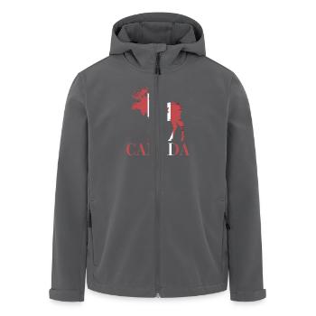 Orignal canadien avec drapeau unifolié Canada - Veste softshell homme en polyester recyclé Stanley/Stella - noir - Devant - AI Model Male 185 light (185cm)