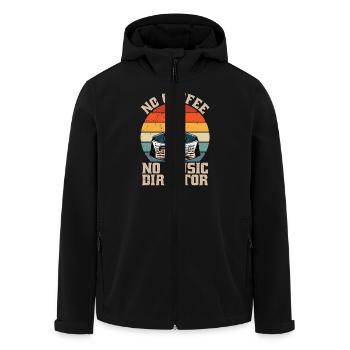 Music Director No Coffee Band Teacher Coffee Lover - Men’s Recycled Softshell Jacket by Stanley/Stella - black - Front - AI Model Male 185 light (185cm)