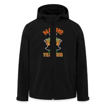 Nacho Average Teacher Humor Design - Recycelte Männer Softshell-Jacke von Stanley/Stella - Schwarz - Vorne - AI Model Male 185 light (185cm)