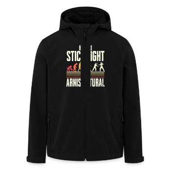 Escrima Arnis Natural Kampfsport - Recycelte Männer Softshell-Jacke von Stanley/Stella - Schwarz - Vorne - AI Model Male 185 light (185cm)