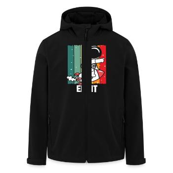 Eighth Birthday Astronaut Space Adventure - Men’s Recycled Softshell Jacket by Stanley/Stella - black - Front - AI Model Male 185 light (185cm)