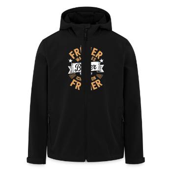 Tout allait mieux dans le passé, je suis d’avant - Veste softshell homme en polyester recyclé Stanley/Stella - noir - Devant - AI Model Male 185 light (185cm)