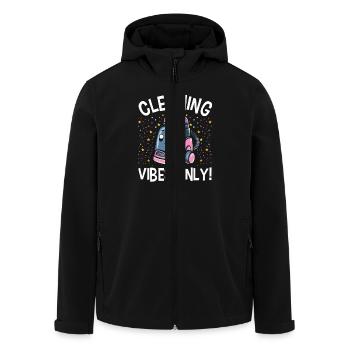 Nettoyant Lover Cleaner - Veste softshell homme en polyester recyclé Stanley/Stella - noir - Devant - AI Model Male 185 light (185cm)