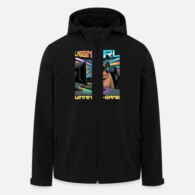 Capybara PC Gamer Gaming - Recycelte Männer Softshell-Jacke von Stanley/Stella - Schwarz