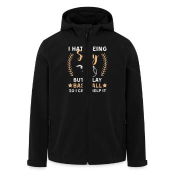 Baseball Saying Conception d’une équipe de baseball - Veste softshell homme en polyester recyclé Stanley/Stella - noir - Devant - AI Model Male 185 light (185cm)