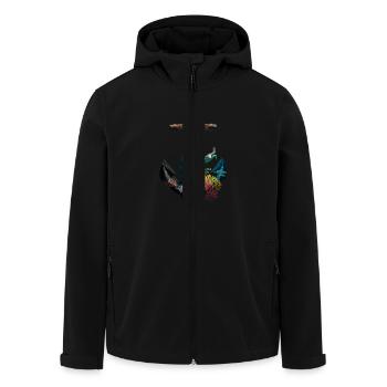 Conception d’ancre maritime avec des créatures marines et - Veste softshell homme en polyester recyclé Stanley/Stella - noir - Devant - AI Model Male 185 light (185cm)