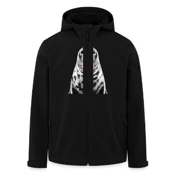 Seehund Robbe Ostsee Nordsee Moin - Recycelte Männer Softshell-Jacke von Stanley/Stella - Schwarz - Vorne - AI Model Male 185 light (185cm)
