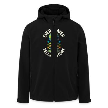Geographic Information Systems Every Layer - Men’s Recycled Softshell Jacket by Stanley/Stella - black - Front - AI Model Male 185 light (185cm)