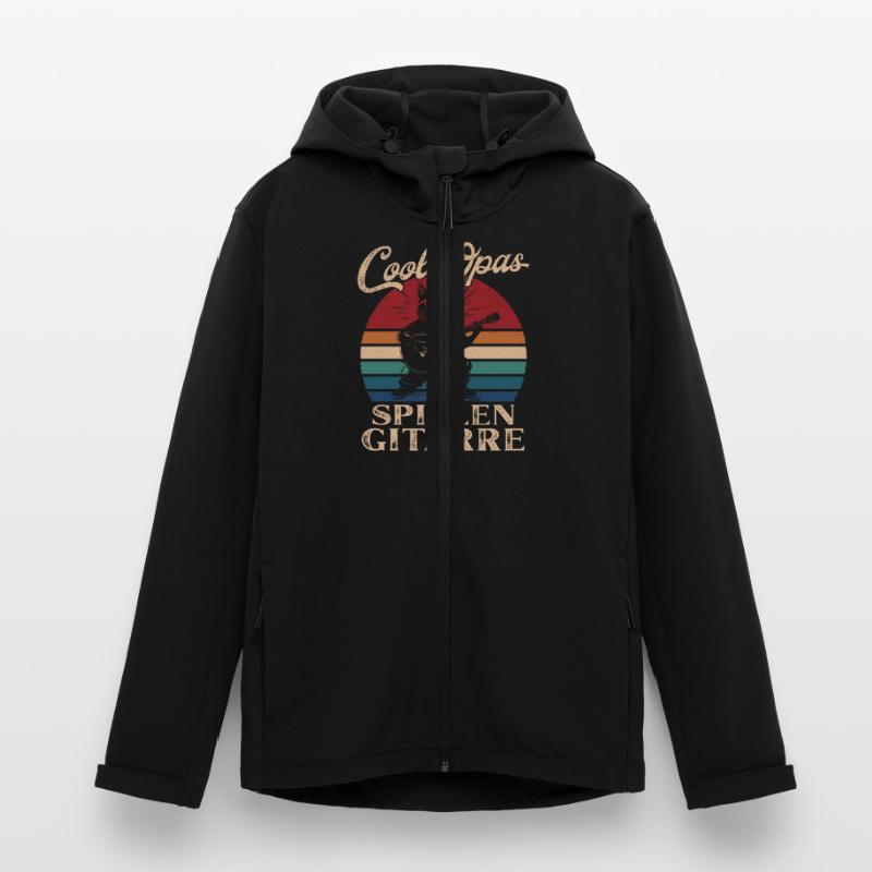 Cool Grandpas Playing Guitar Retro Grandpa Men’s Recycled Softshell Jacket by Stanley/Stella