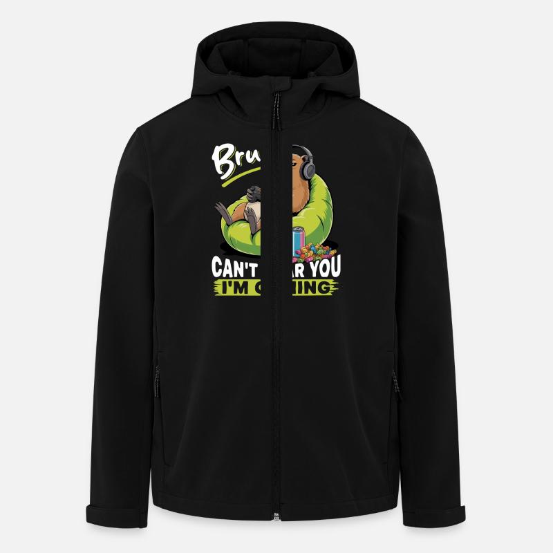 Capybara Gamer Gaming - Recycelte Männer Softshell-Jacke von Stanley/Stella - Schwarz