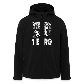 Läufer ÜBERHOLEN KOSTET 1 EURO Laufen Lustiges - Recycelte Männer Softshell-Jacke von Stanley/Stella - Schwarz - Vorne - AI Model Male 185 light (185cm)