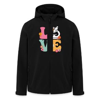 Amour Scientifique de laboratoire médical Boho Arc-en-ciel MLS - Veste softshell homme en polyester recyclé Stanley/Stella - noir - Devant - AI Model Male 185 light (185cm)