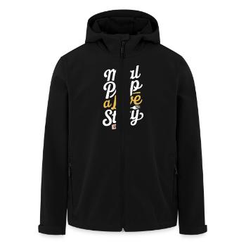 Prepared Squad Meal Planner Food Organization - Men’s Recycled Softshell Jacket by Stanley/Stella - black - Front - AI Model Male 185 light (185cm)