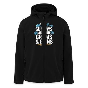 Prepared Squad Meal Planner Food Organization - Men’s Recycled Softshell Jacket by Stanley/Stella - black - Front - AI Model Male 185 light (185cm)