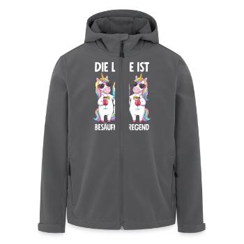 Die Lage Ist Besäufniserregend - Recycelte Männer Softshell-Jacke von Stanley/Stella - Anthrazit - Vorne - AI Model Male 185 light (185cm)