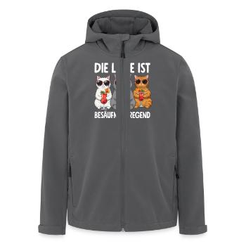Die Lage Ist Besäufniserregend - Recycelte Männer Softshell-Jacke von Stanley/Stella - Anthrazit - Vorne - AI Model Male 185 light (185cm)