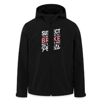 Un suspect prétend qu’elle est fauchée Cash for Plants - Veste softshell homme en polyester recyclé Stanley/Stella - noir - Devant - AI Model Male 185 light (185cm)