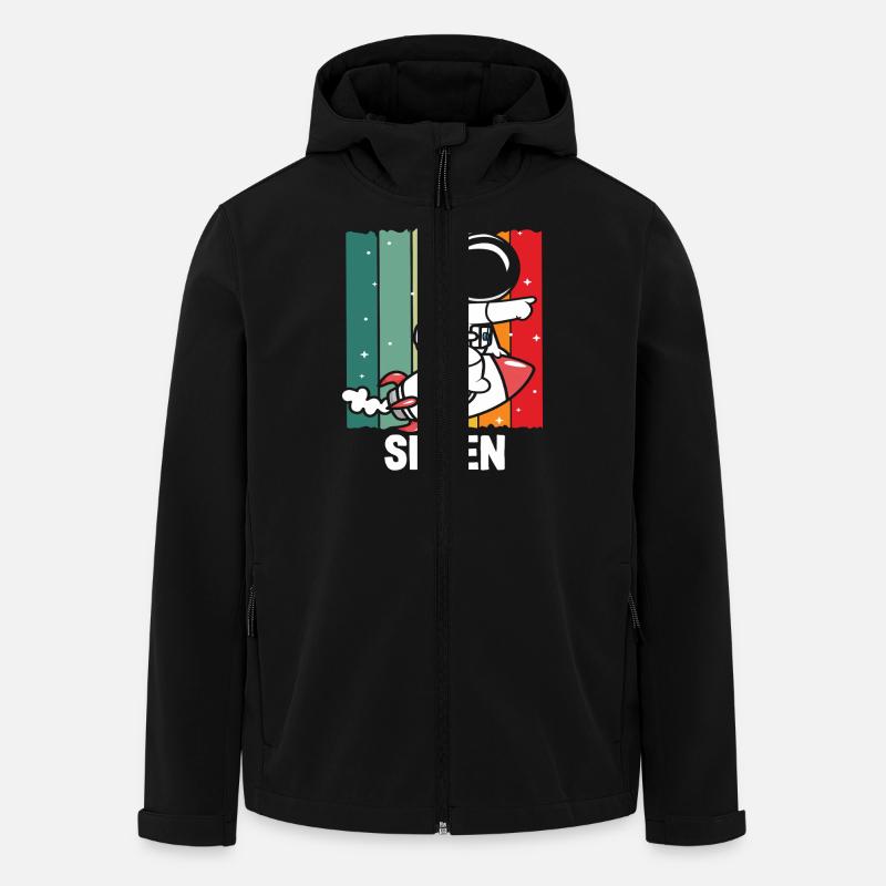 Seventh Birthday Space Adventure - Men’s Recycled Softshell Jacket by Stanley/Stella - black