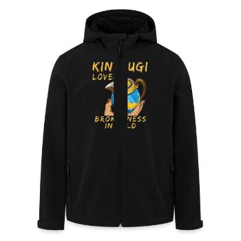 KINTSUGI LOVED BROKENNESS IN GOLD - Recycelte Männer Softshell-Jacke von Stanley/Stella - Schwarz - Vorne - AI Model Male 185 light (185cm)