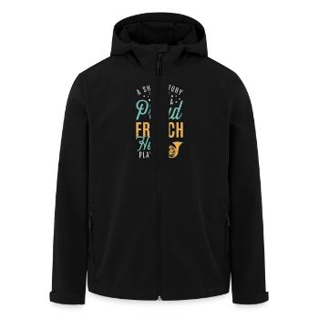 Cor français Une nouvelle Je suis un musicien fier - Veste softshell homme en polyester recyclé Stanley/Stella - noir - Devant - AI Model Male 185 light (185cm)