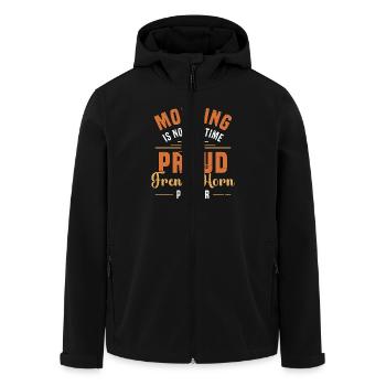French Horn Morning Is Not My Time Marching Band - Recycelte Männer Softshell-Jacke von Stanley/Stella - Schwarz - Vorne - AI Model Male 185 light (185cm)