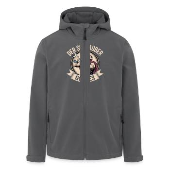 Der Schrauber Gottes - Recycelte Männer Softshell-Jacke von Stanley/Stella - Anthrazit - Vorne - AI Model Male 185 light (185cm)
