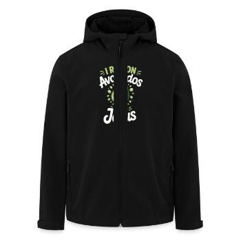 Avocado Jesus Glaube Christ - Recycelte Männer Softshell-Jacke von Stanley/Stella - Schwarz - Vorne - AI Model Male 185 light (185cm)