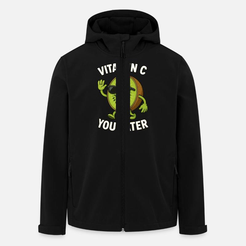 Vitamin C Fruit Kiwifruit - Men’s Recycled Softshell Jacket by Stanley/Stella - black