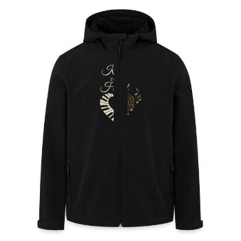 Pianiste classique Piano Life Musique Récital - Veste softshell homme en polyester recyclé Stanley/Stella - noir - Devant - AI Model Male 185 light (185cm)