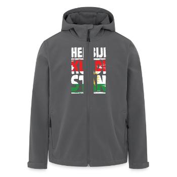 M. Biji Kurdistan Kurdes - Veste softshell homme en polyester recyclé Stanley/Stella - charbon - Devant - AI Model Male 185 light (185cm)